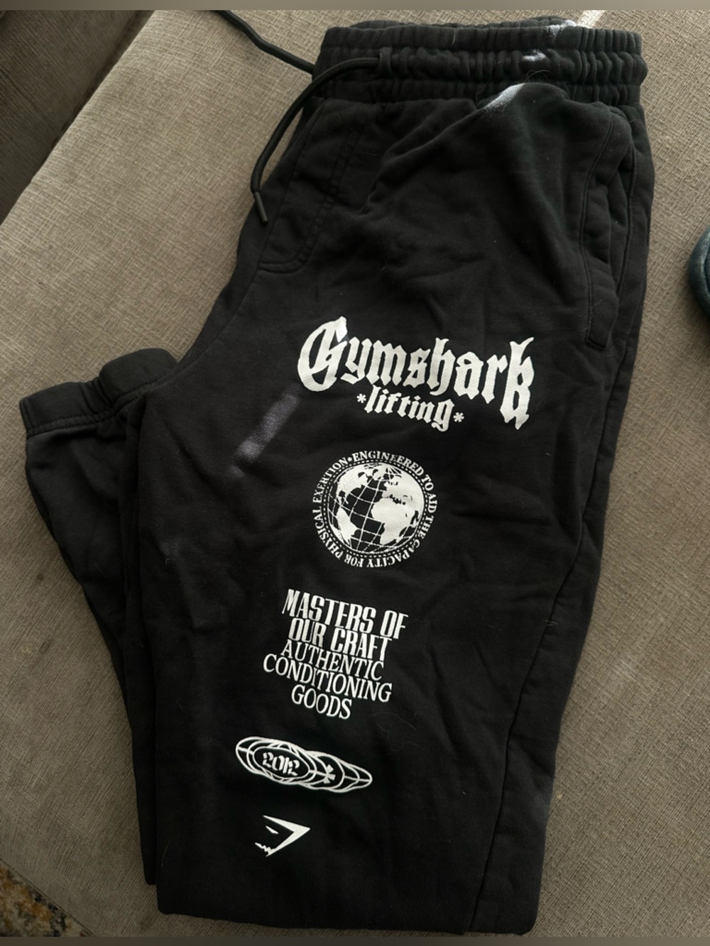 Gymshark Black Pullover Hoodie with Logo Tag